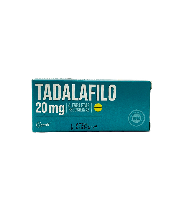 TADALAFILO LP 20 MG CAJA X 4 TABLETAS